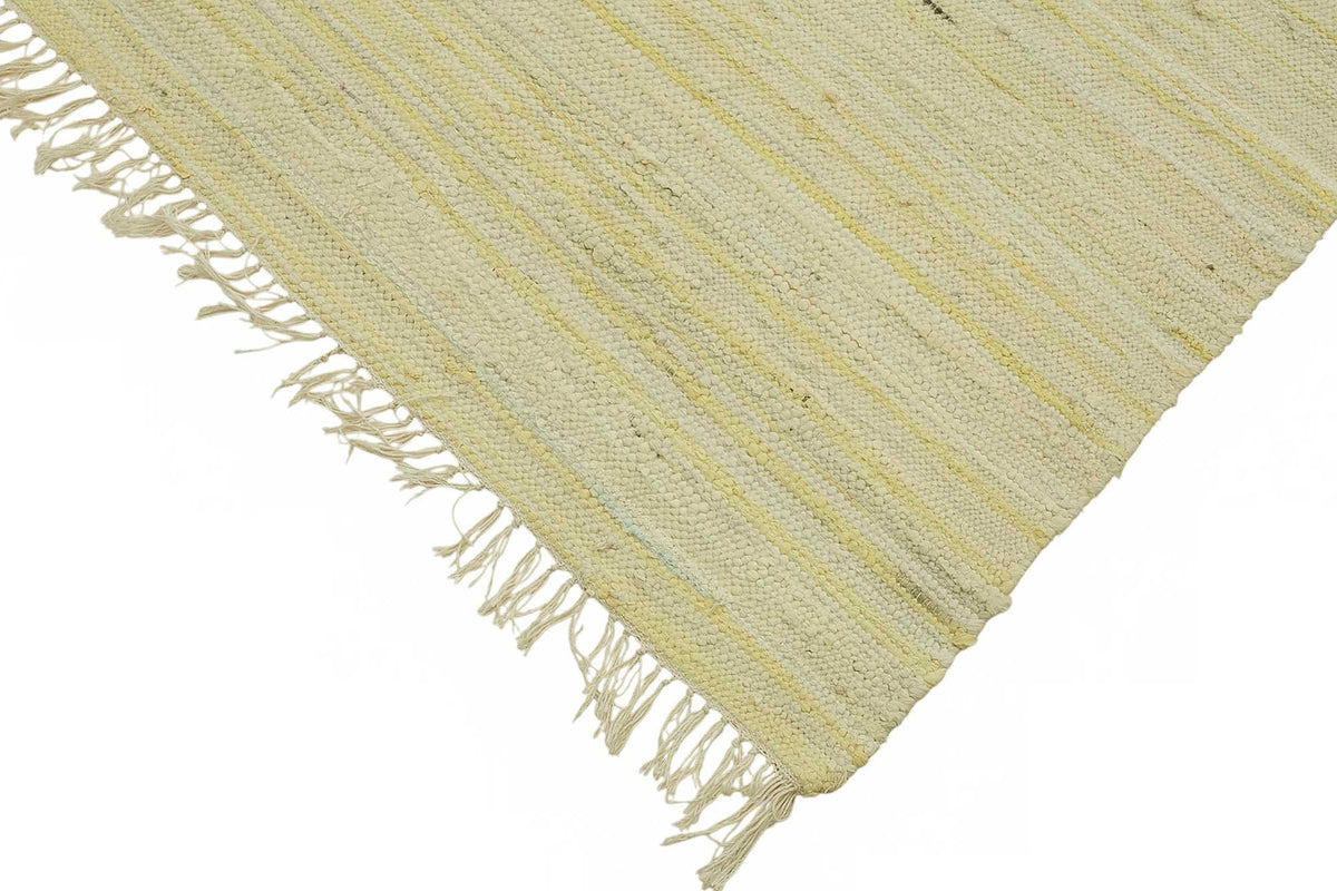Gozvan Scandinavian Rag Rug Bej Düz Krem Halı 240x292 cm 48557 – detay görünümü