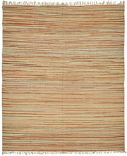 Gozvan El Dokuma Turuncu Bej Çizgili Modern Halı 245x298 cm 48561