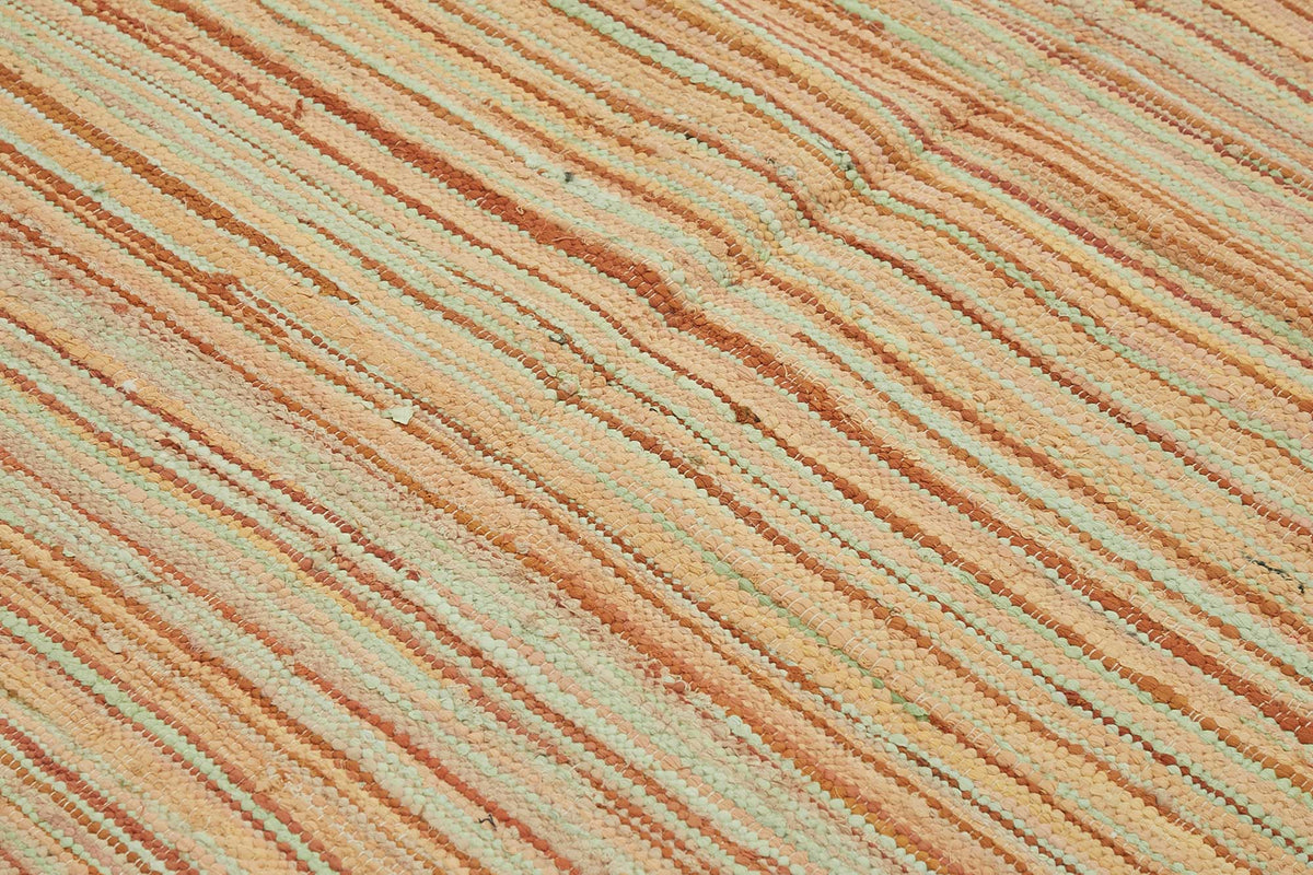 Gozvan El Dokuma Turuncu Bej Çizgili Modern Halı 245x298 cm 48561 – mekânda kullanım