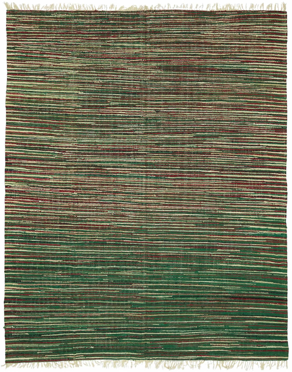 Gozvan Dokuma Modern Çizgili Yeşil Kahverengi Halı 242x305 cm 48562