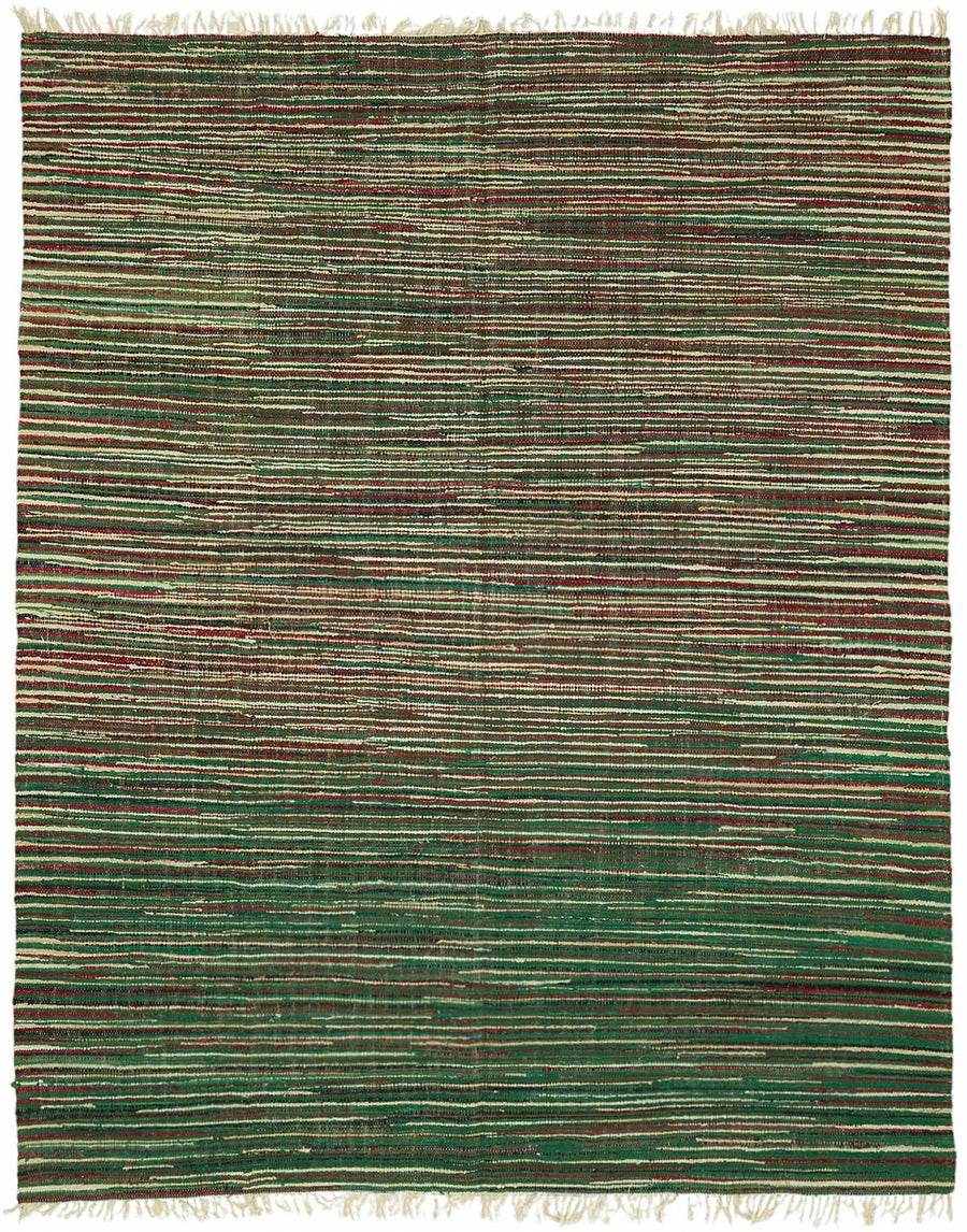 Gozvan Dokuma Modern Çizgili Yeşil Kahverengi Halı 242x305 cm 48562