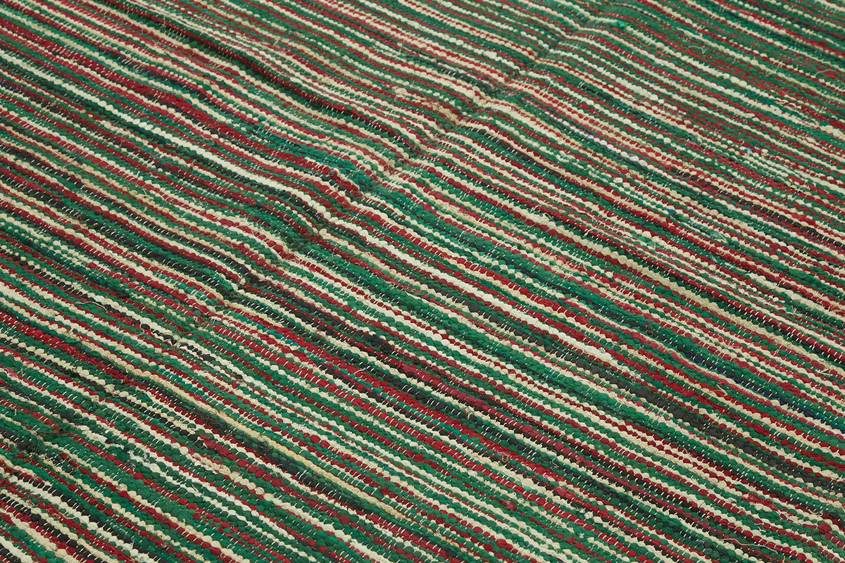 Gozvan Dokuma Modern Çizgili Yeşil Kahverengi Halı 242x305 cm 48562 – mekânda kullanım