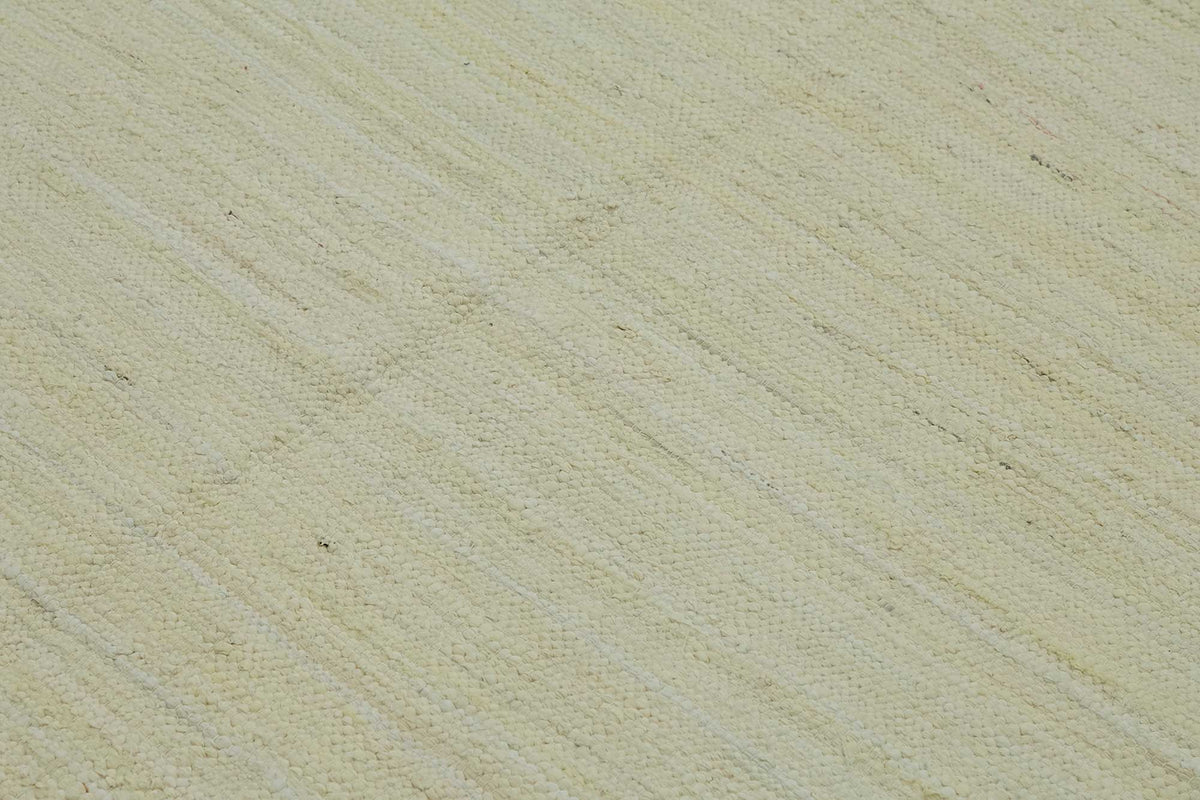 Gozvan Dokuma Modern Düz Ekru Yün El Dokuma Halı 237x288 cm – mekânda kullanım