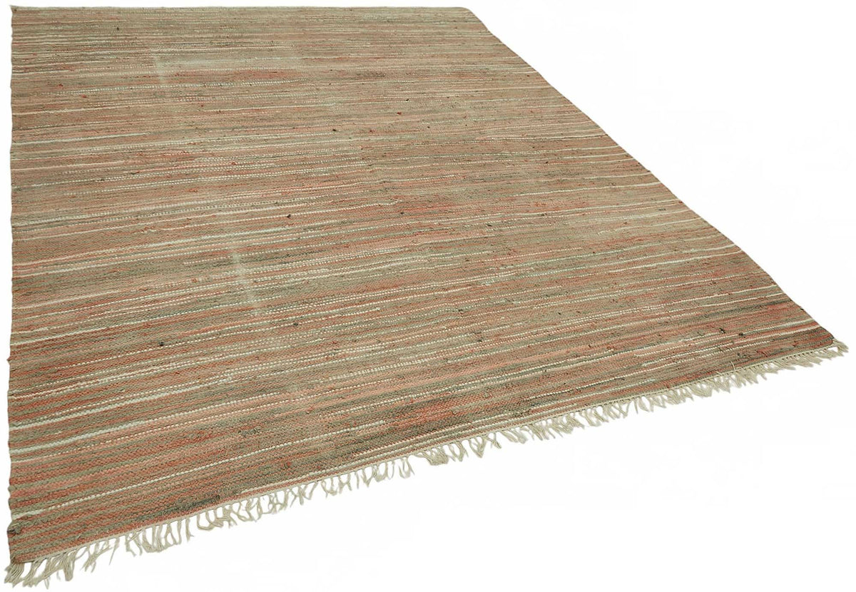 Gozvan Vintage Bej Çizgili Dokuma Modern Halı 240x297 cm 48565 – genel görünüm