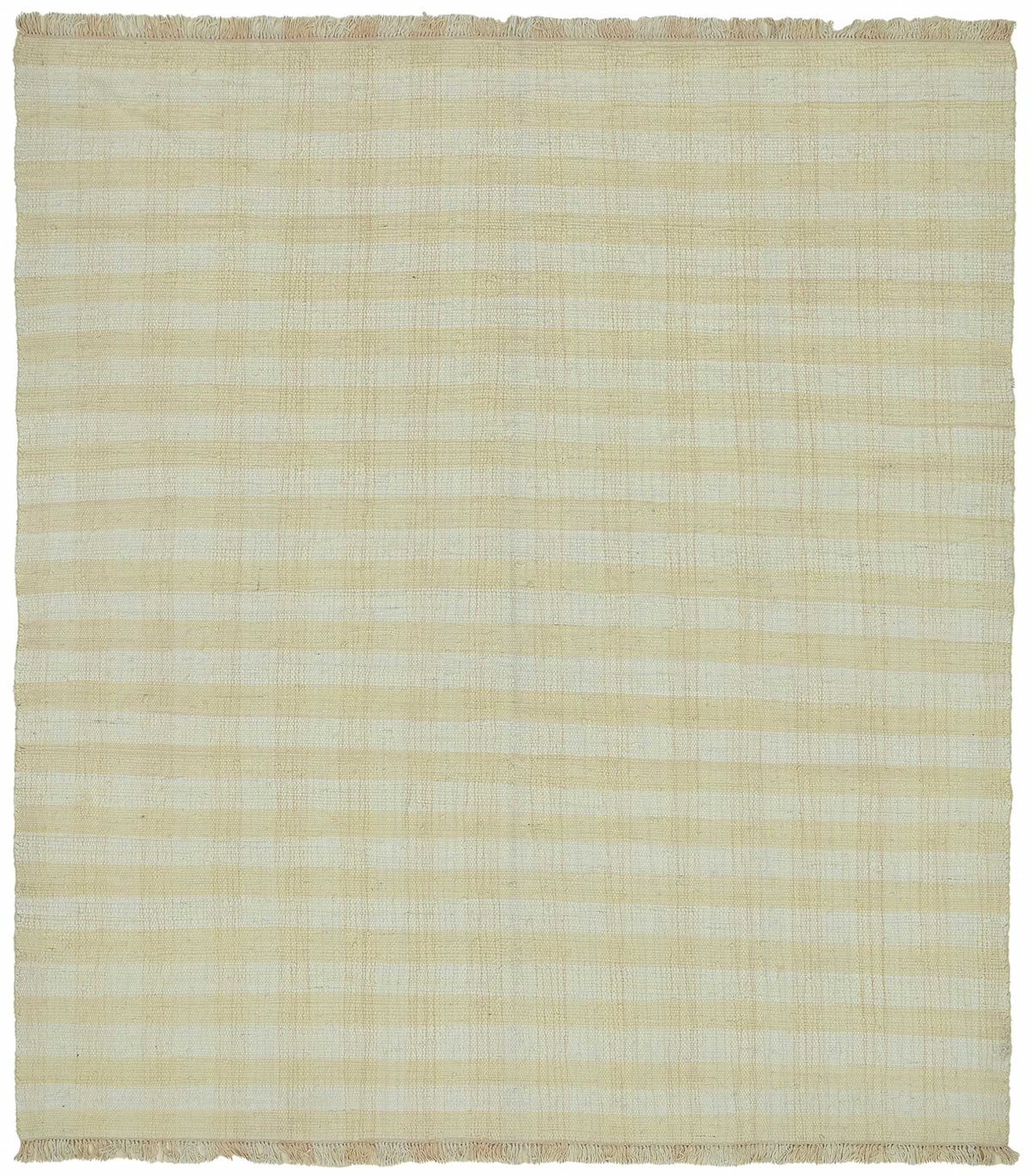 Gozvan Bej Krem Çizgili Modern El Dokuma Halı 264x287 cm