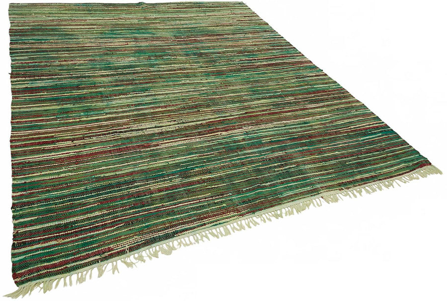 Gozvan Çizgili Çok Renkli El Dokuma Vintage Halı 238x294 cm – genel görünüm