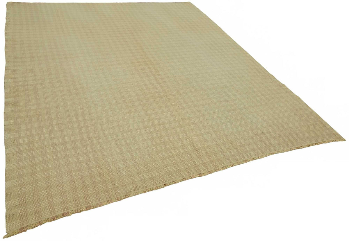 Gozvan Desensiz Dokulu Modern Düz Krem Halı 236x276 cm – genel görünüm