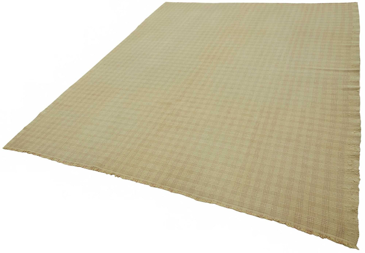 Gozvan Desensiz Dokulu Modern Düz Krem Halı 236x276 cm – doku yakın çekim