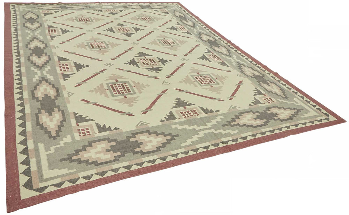 Krovix Scandinavian Krem Etnik Desenli Kilim 293x406 cm 48876 – genel görünüm