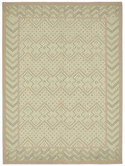 Krovix Vintage Bej ve Gri Geometrik Desenli Kilim 308x410 cm 48892