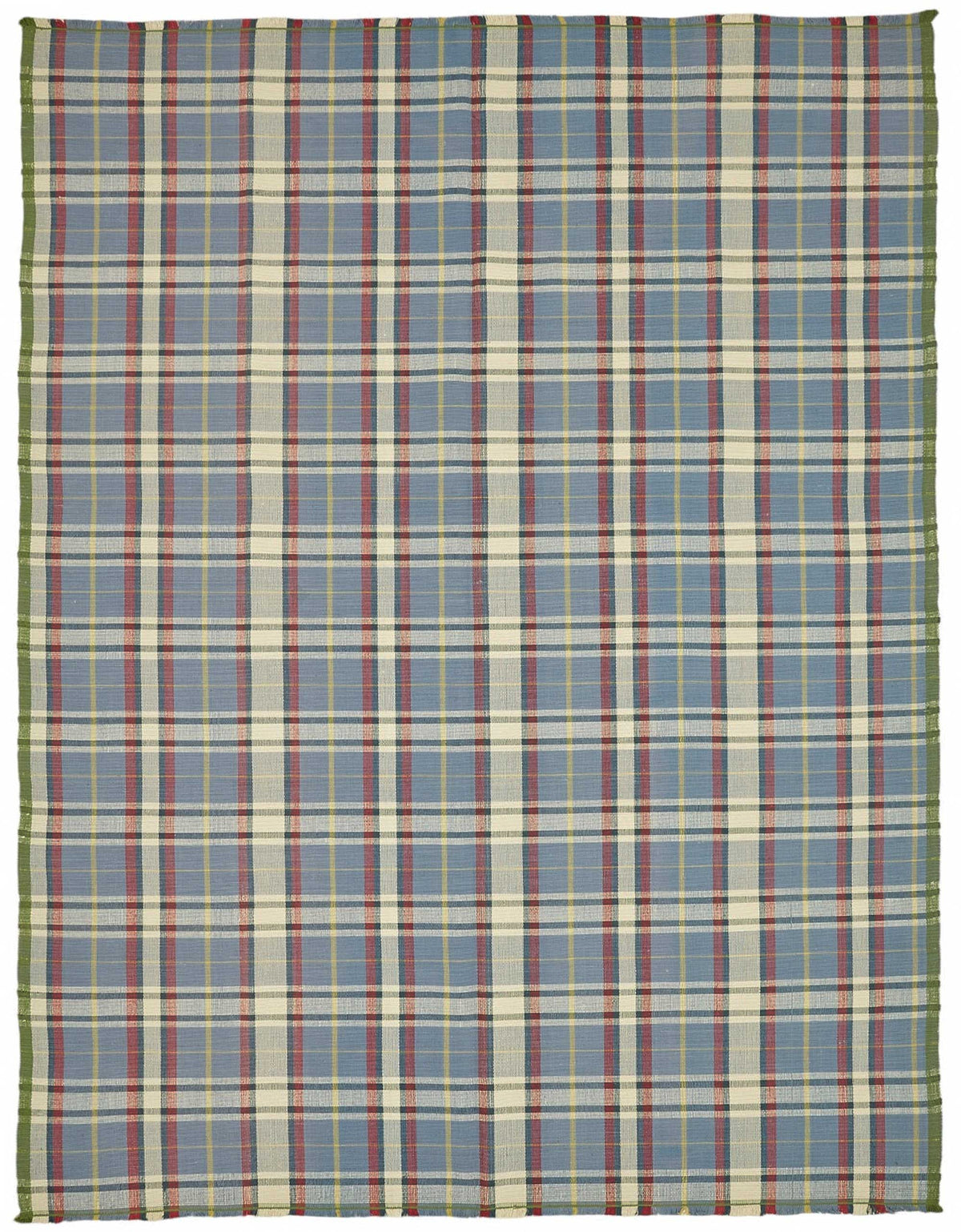 Gozvan Mavi Bej Geometrik Desenli Dokuma Modern Halı 264x346 cm