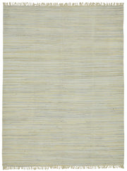 Gozvan Açık Gri ve Bej Çizgili Yün El Dokuma Halı 270x354 cm 48923