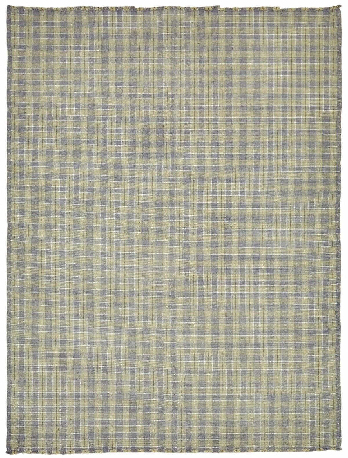 Gozvan Gri Bej Geometrik Desenli Modern Yün El Dokuma Halı 260x330 cm