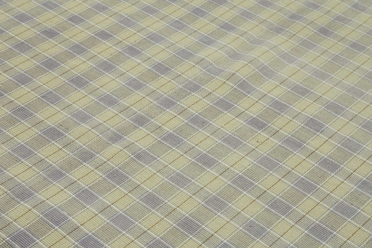 Gozvan Gri Bej Geometrik Desenli Modern Yün El Dokuma Halı 260x330 cm – mekânda kullanım