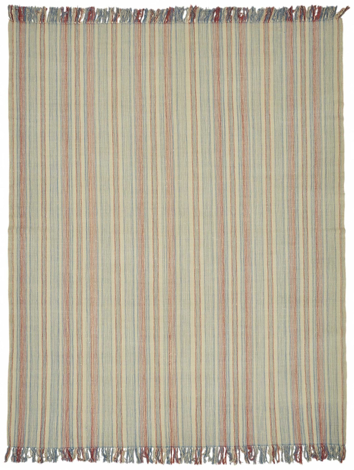 Gozvan Bej Mavi Çizgili Modern El Dokuma Halı 261x336 cm