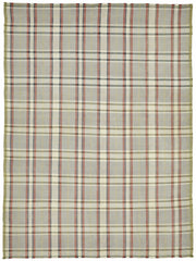 Gozvan Gri Kırmızı Modern Geometrik El Dokuma Halı 256x340 cm