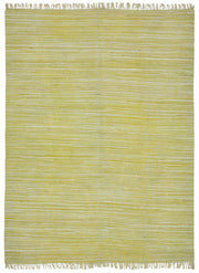 Gozvan Vintage Sarı Krem Çizgili Dokuma Modern Halı 267x358 cm 48937