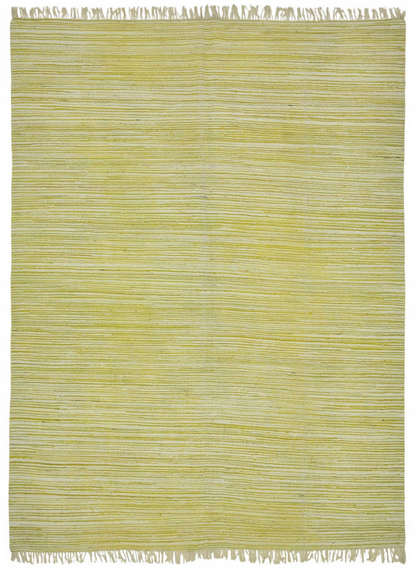 Gozvan Vintage Sarı Krem Çizgili Dokuma Modern Halı 267x358 cm 48937