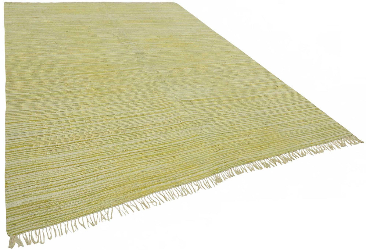 Gozvan Vintage Sarı Krem Çizgili Dokuma Modern Halı 267x358 cm 48937 – genel görünüm