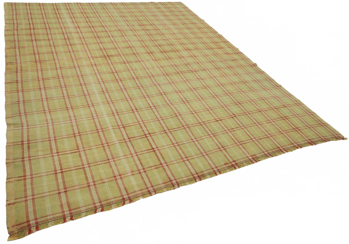 Gozvan Sarı Kırmızı Geometrik Desenli Düz Kırmızı Halı 258x336 cm 48938 – genel görünüm