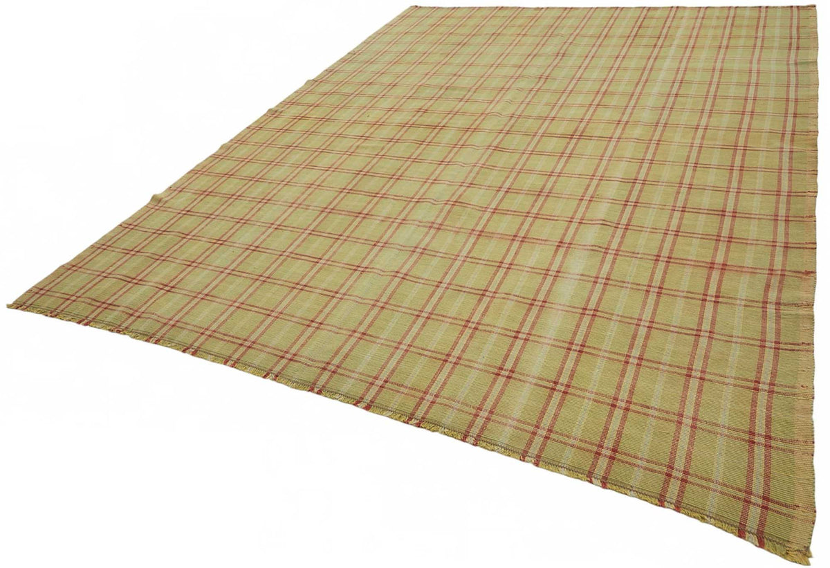 Gozvan Sarı Kırmızı Geometrik Desenli Düz Kırmızı Halı 258x336 cm 48938 – doku yakın çekim