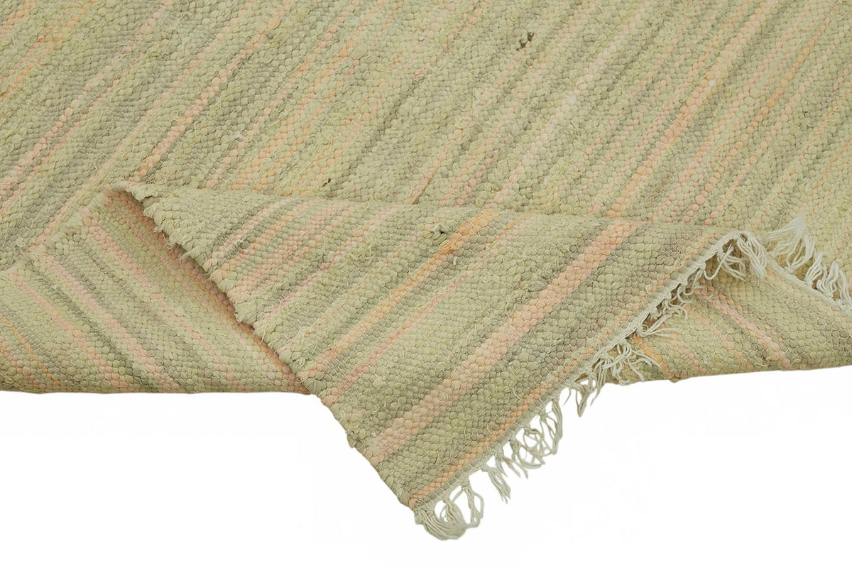 Gozvan Bej Krem Düz Modern El Dokuma Halı 257x350 cm – kenar detayı