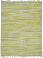 Gozvan Beyaz Modern Halı Yeşil Çizgili 30-40 Yıllık 266x353 cm