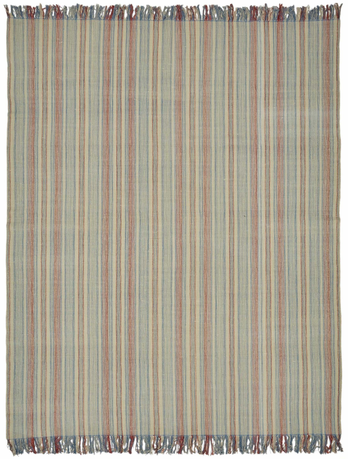 Gozvan Bej ve Mavi Çizgili Modern El Dokuma Halı 263x330 cm 48947