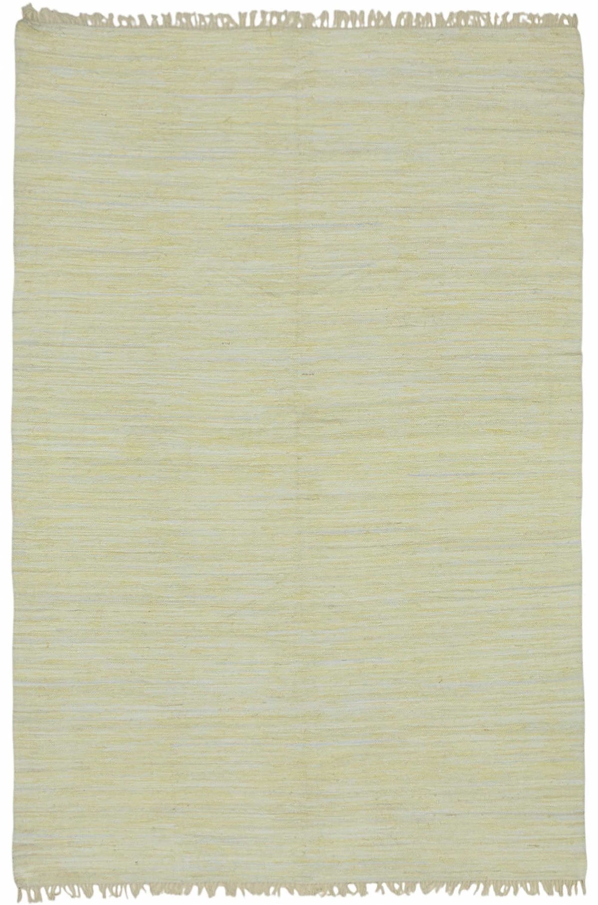Gozvan Düz Krem Halı Hareli Yüzeyli Modern El Dokuma 280x417 cm
