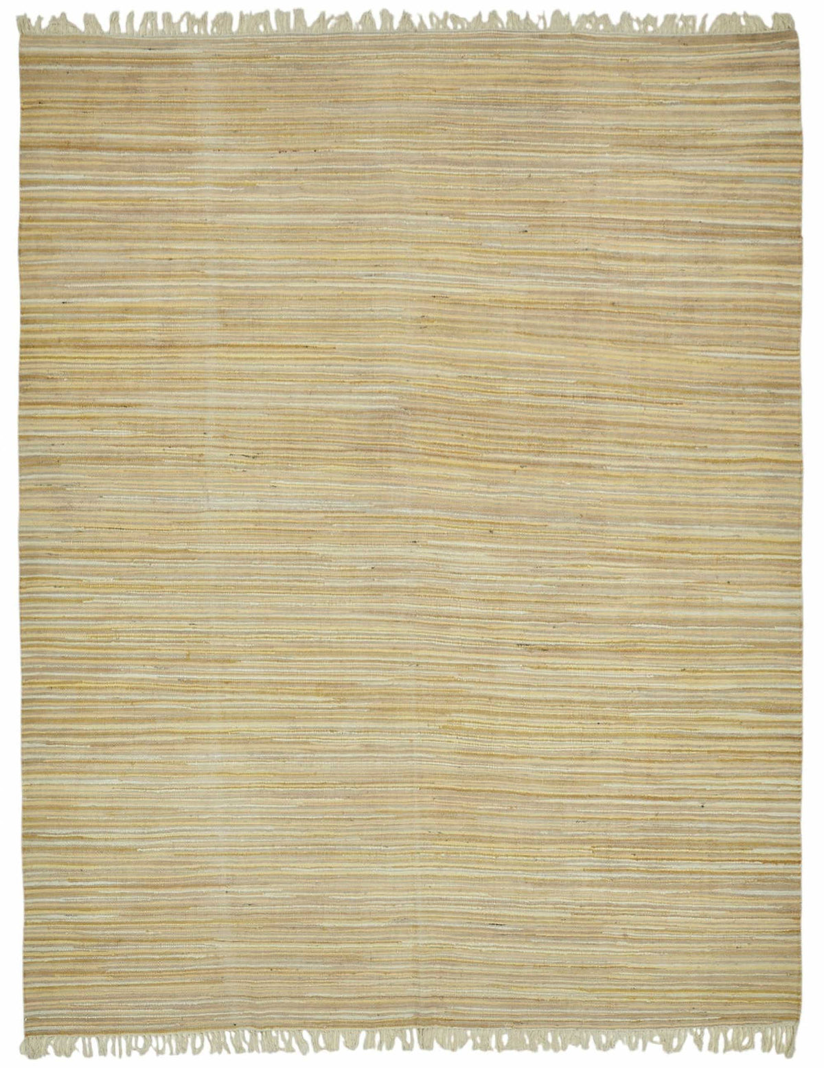 Gozvan Bej Krem Çizgili Modern El Dokuma Halı 275x347 cm