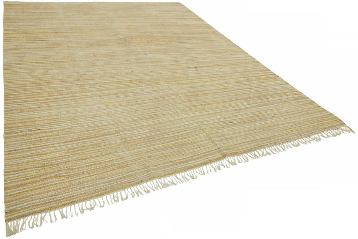 Gozvan Bej Krem Çizgili Modern El Dokuma Halı 275x347 cm – genel görünüm