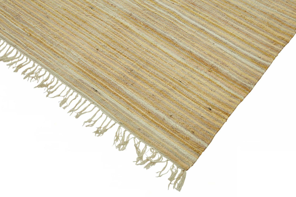 Gozvan Bej Krem Çizgili Modern El Dokuma Halı 275x347 cm – detay görünümü