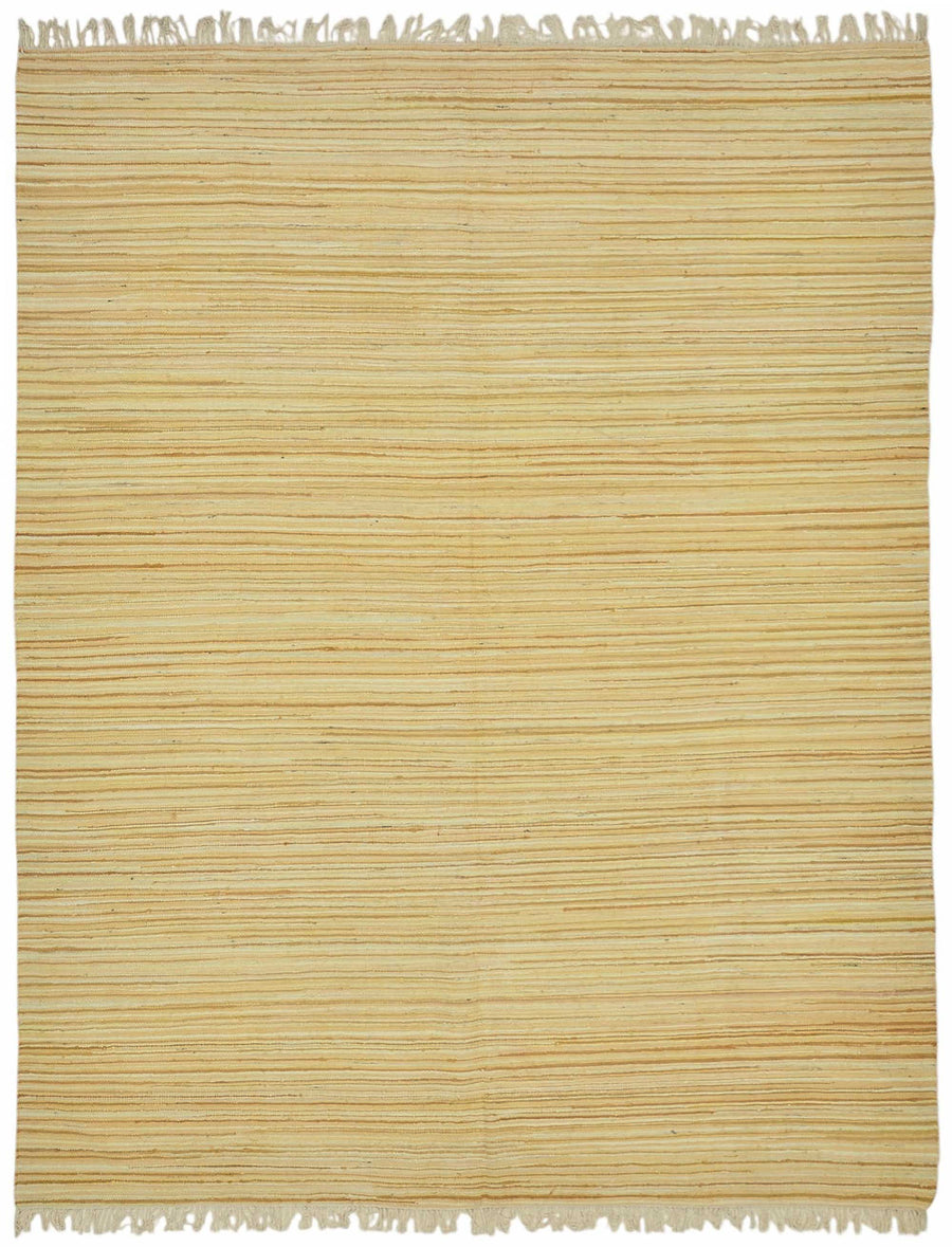 Gozvan Bej Rengi Halı Çizgili ve Gold Tonlu Vintage Dokuma 271x345 cm