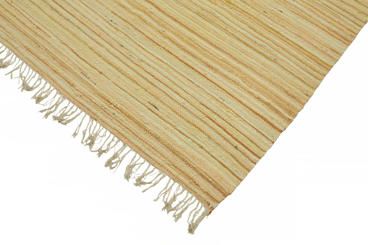 Gozvan Bej Rengi Halı Çizgili ve Gold Tonlu Vintage Dokuma 271x345 cm – detay görünümü