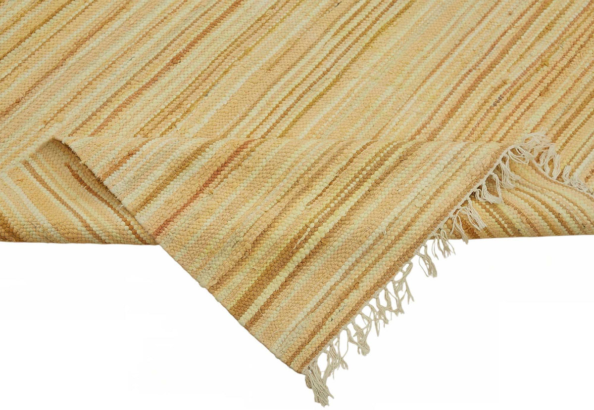 Gozvan Bej Rengi Çizgili El Dokuma Halı 297x410 cm 48960 – mekânda kullanım