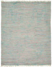 Gozvan Vintage Turkuaz Pembe Çizgili Dokuma Modern Halı 272x352 cm