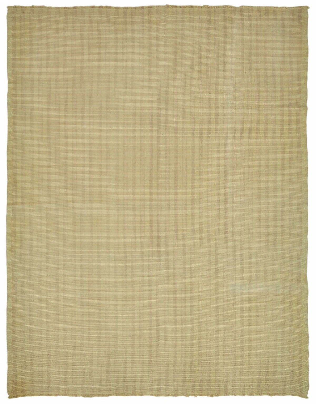 Gozvan Bej Desensiz El Dokuma Düz Krem Halı 251x320 cm 48962