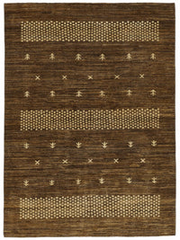 Lomli Bej Kahverengi Geometrik Modern Pamuk Yün El Dokuma Halı 145x196 cm