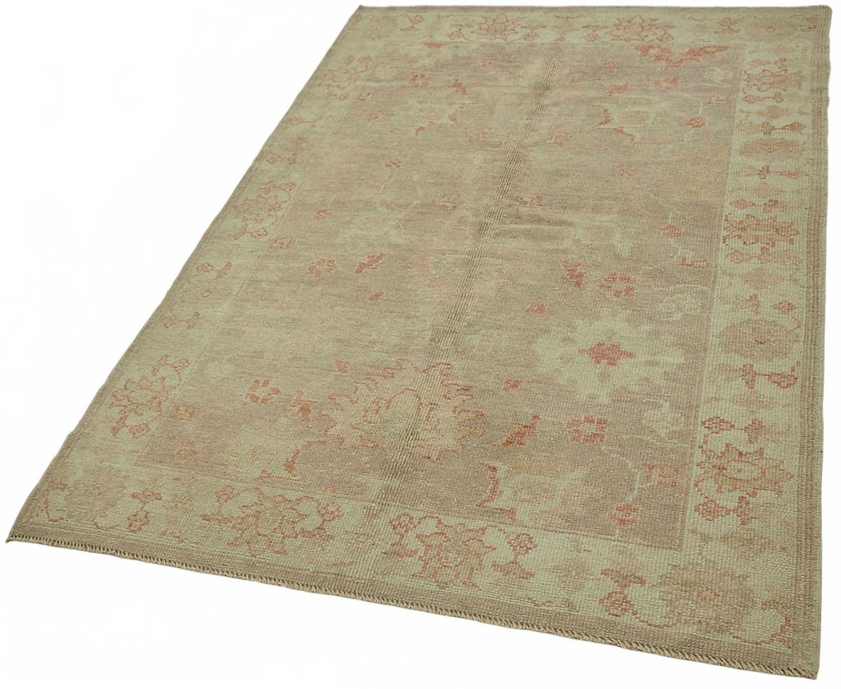 Lomli Bej Gri Madalyon Desenli El Dokuma Halı 121x180 cm – doku yakın çekim