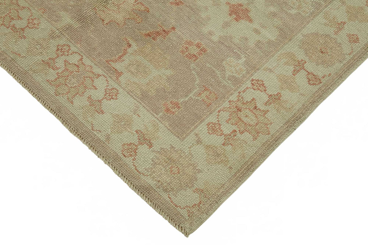 Lomli Bej Gri Madalyon Desenli El Dokuma Halı 121x180 cm – detay görünümü