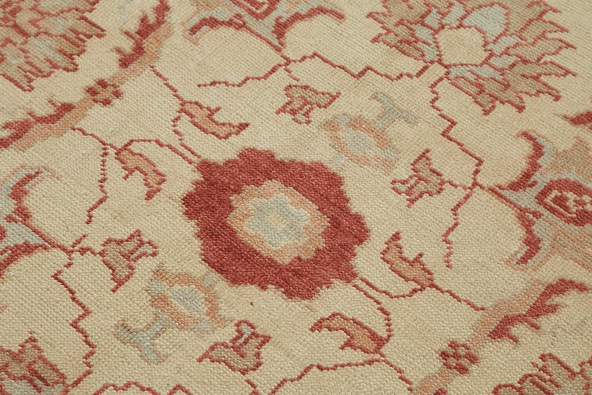 Lomli Vintage Uşak Halı Bej Kiremit Rengi Çiçekli 120x186 cm 49081 – mekânda kullanım