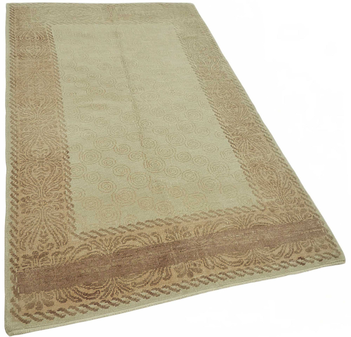 Lomli Uşak Bej Kahverengi Geometrik Desenli Halı 124x221 cm 49082 – genel görünüm