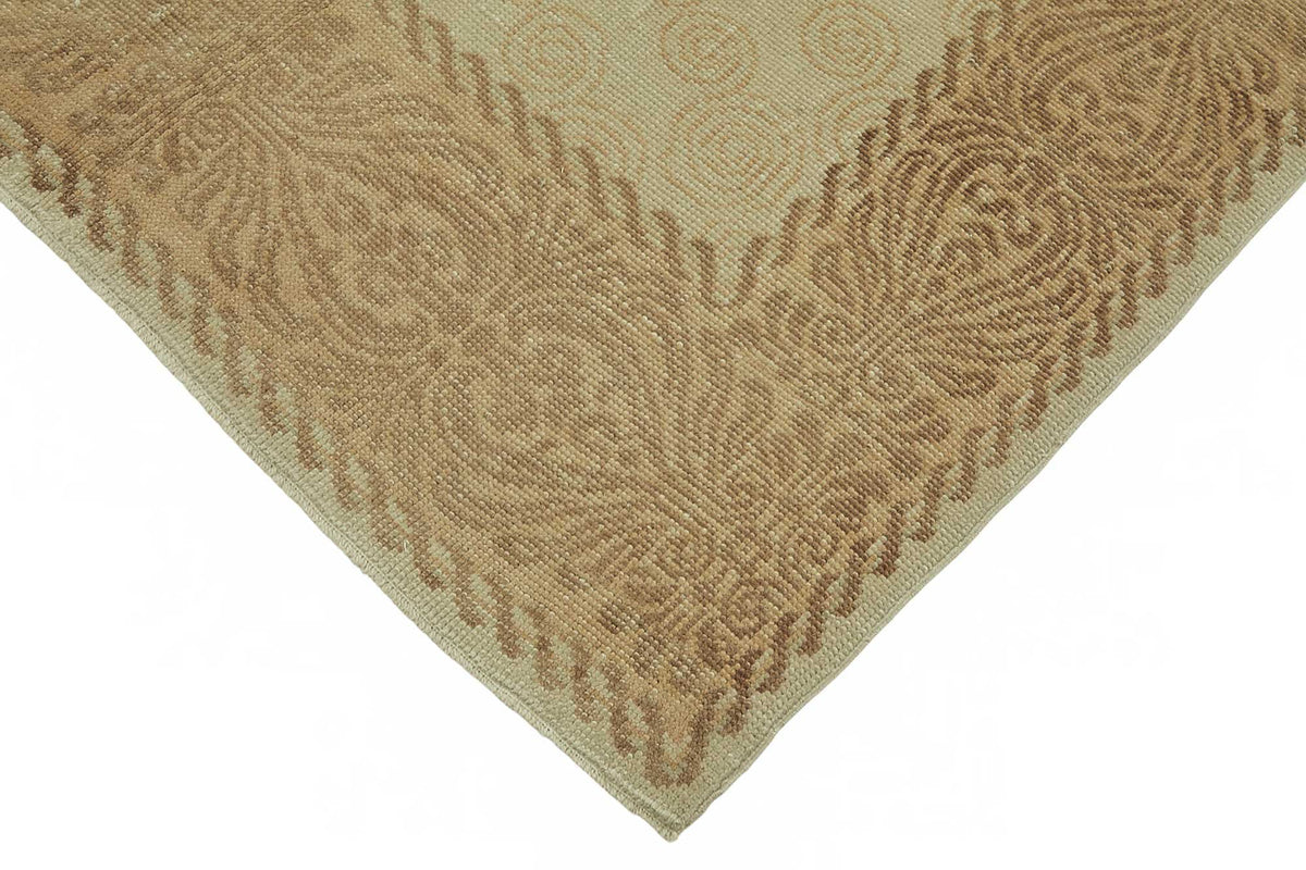Lomli Uşak Bej Kahverengi Geometrik Desenli Halı 124x221 cm 49082 – detay görünümü