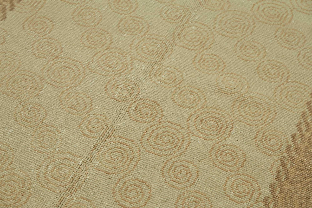 Lomli Uşak Bej Kahverengi Geometrik Desenli Halı 124x221 cm 49082 – mekânda kullanım