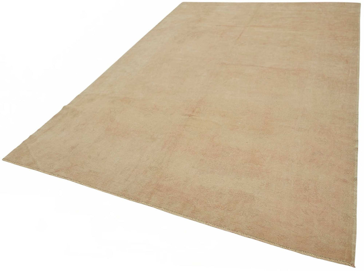 Vamave Bej Krem Düz Modern Uşak El Dokuma Halı 209x318 cm – doku yakın çekim