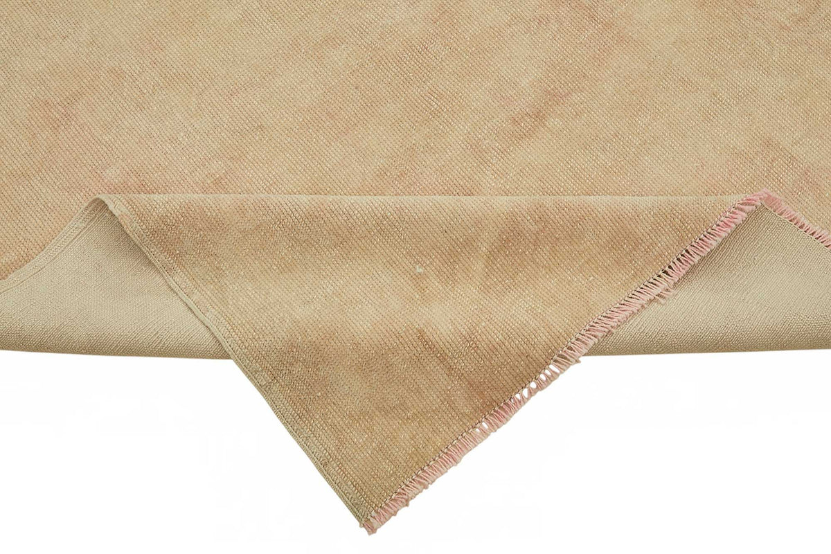 Vamave Bej Krem Düz Modern Uşak El Dokuma Halı 209x318 cm – kenar detayı