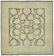 Vamave Antrasit Gri Bej Madalyonlu Uşak El Dokuma Halı 182x188 cm