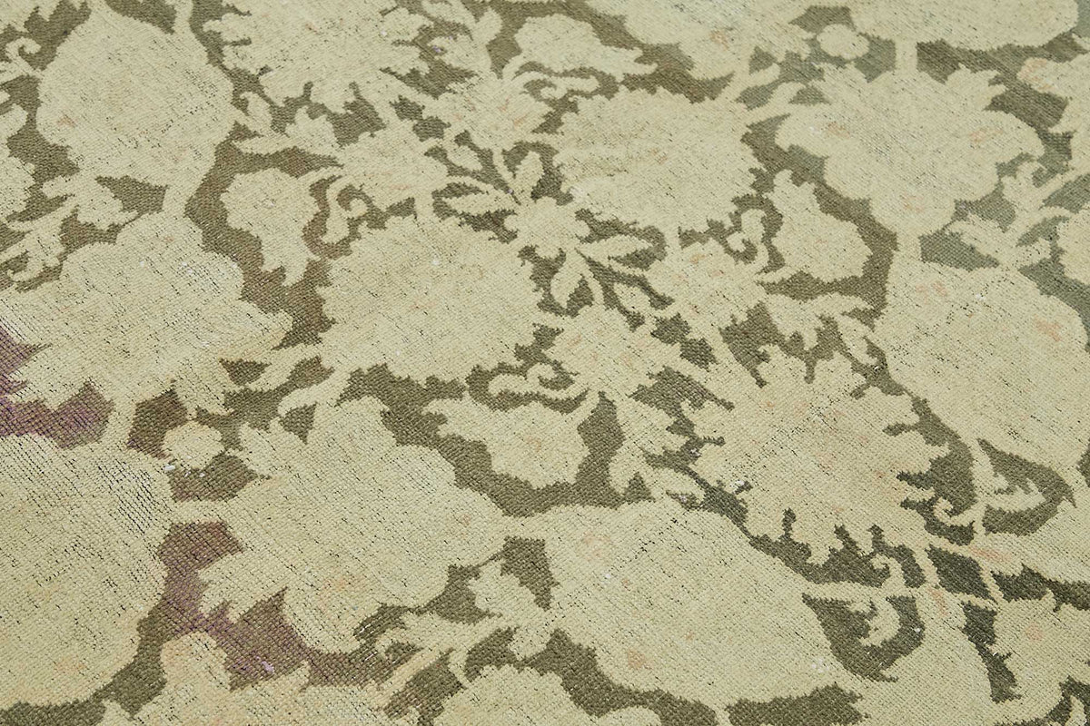 Vamave Antrasit Gri Bej Madalyonlu Uşak El Dokuma Halı 182x188 cm – mekânda kullanım