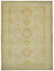 Vamave Düz Bej Halı Uşak Madalyon Desenli Vintage 188x255 cm