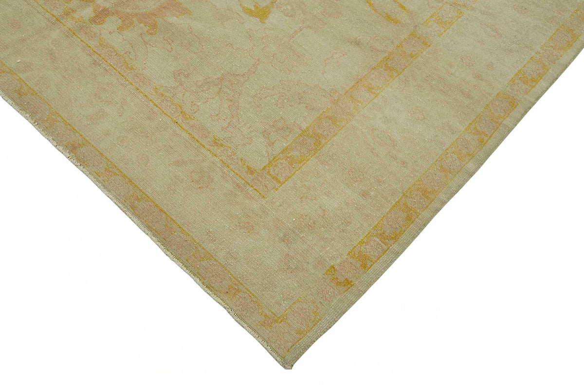 Vamave Düz Bej Halı Uşak Madalyon Desenli Vintage 188x255 cm – detay görünümü
